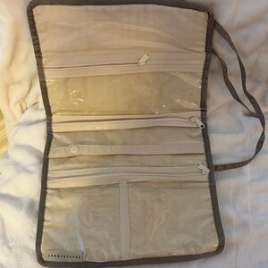 Pottery Barn Beige Hanging Travel Toiletry Organizer
